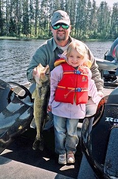 Thunder Bay Fishing Resort Catch Farther and Daughter