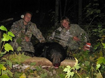 Hunters at dusk, September Black Bear Hunting in Ontario